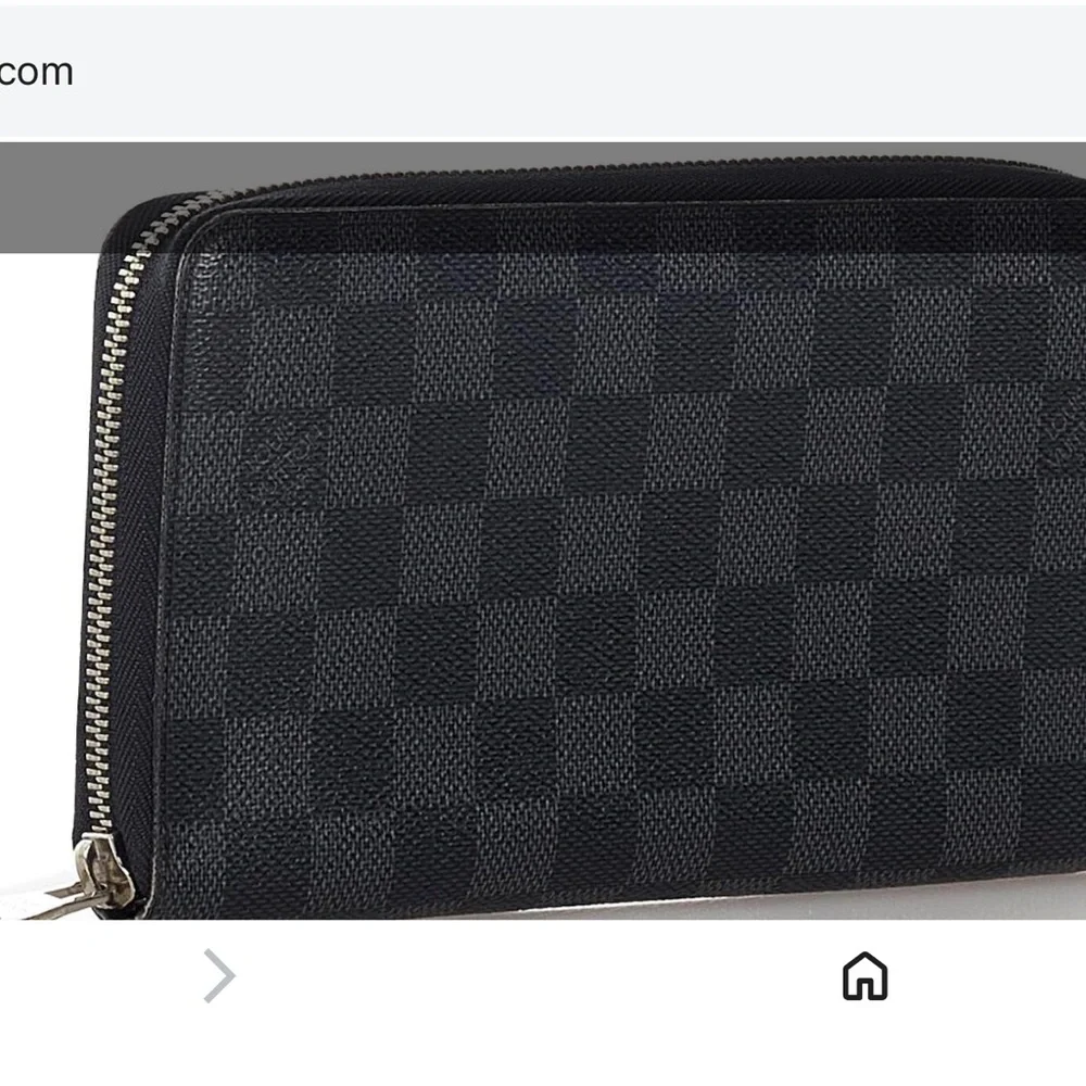 Louis Vuitton Damier Graphit Vertical Zipper Wallet Grey&Black (100% real) - Picture 4 of 13